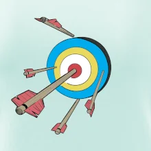 Šípy vo farebnom terči