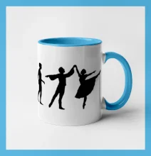 Evolúcia tanec - muž a žena so sukňou