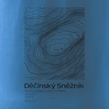 Děčínský Sněžník - vrstevnice v obdĺžniku