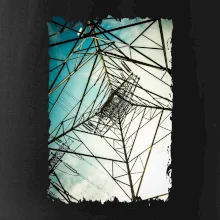 Farebné nebo - stožiare vysokého napätia