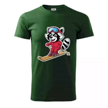 Mýval na lyžiach - kreslený