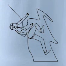 Lezec na skale jedným ťahom