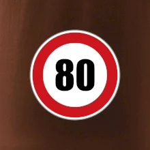 Dopravná značka - obmedzenie rýchlosti 80