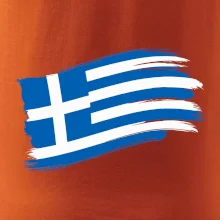 Grécko vlajka - štetkou