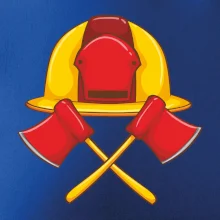 Hasičská helma a sekera