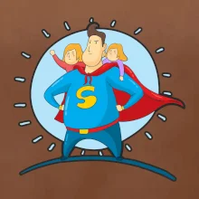 Ocko superman - dievča a dievča