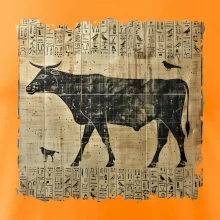 Egyptské hieroglyfy krava