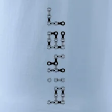 Biker nápis na výšku reťaz