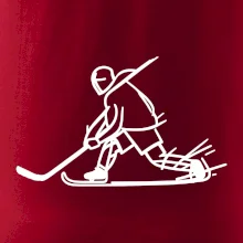 Kreslený hokejista tučnou fixkou