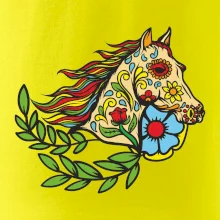 Kôň farebný s listami