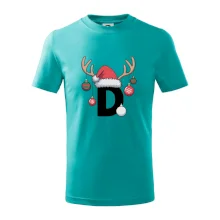 Vianočné rodinné tričká - písmeno a čiapka