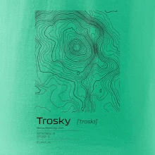 Trosky - vrstevnice v obdĺžniku