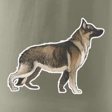 Nemecký ovčiak - hnedý kreslený