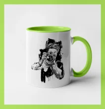 Fotograf kreslený ceruzkou Fotograf kreslený ceruzkou