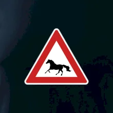 Dopravná značka - Pozor kôň bežiaci
