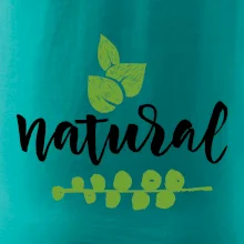 Natural - nápis v listoch