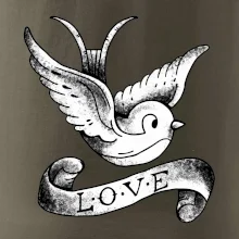 Love holubica - kreslená