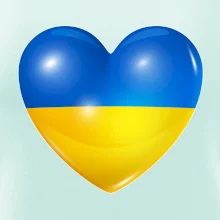 Ukrajina srdce vlajka