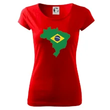 Brazília vlajka v mape