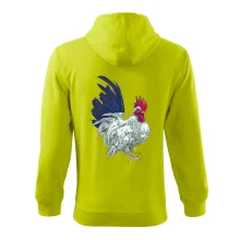 Kohút kreslený biely