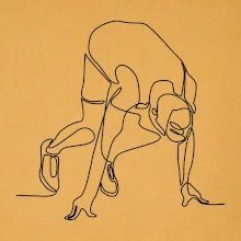 Bežec na štarte jedným ťahom