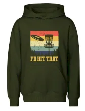 Disc golf player retro vintage