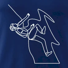 Lezec na skale jedným ťahom Lezec na skale jedným ťahom