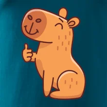 Kapybara s palcom hore Kapybara s palcom hore