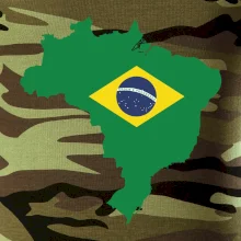 Brazília vlajka v mape
