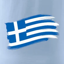 Grécko vlajka - štetkou