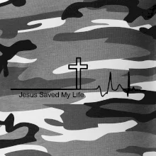 Jesus Saved My Life kríž ekg