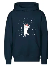 Veselá mačka v zimnej čiapke