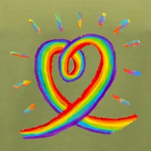 Srdce pride dúha kreslená