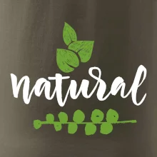 Natural - nápis v listoch
