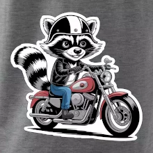 Mýval na motorke kreslený