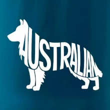 Austrálsky Ovčiak - nápis v tele