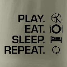 Play Eat Sleep Repeat hádzaná Play Eat Sleep Repeat hádzaná