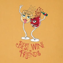 Best wine friends dancing (Pecka design)