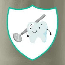 Zúbok na prsníku - zrkadlo