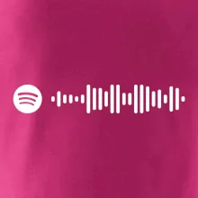 Spotify kód na prsníku
