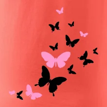 Motýle ružovo čierni