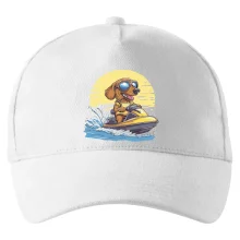 Jazvečík na vodnom skútri