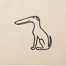 Barzoj obrys čierny