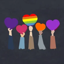 LGBT ruky srdce