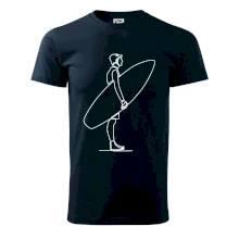 Surfer stojaci jedným ťahom