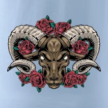 Hlava barana s ružami