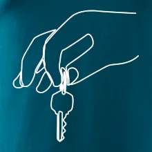 Kľúče a ruka jedným ťahom