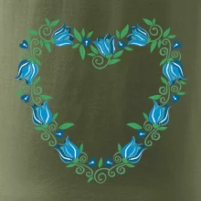 Modré tulipánové srdiečko (Pecka design)