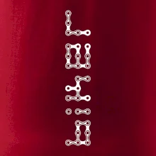 Biker nápis na výšku reťaz