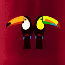 Dva barevní tukani (Moňas) Dva barevní tukani (Moňas)